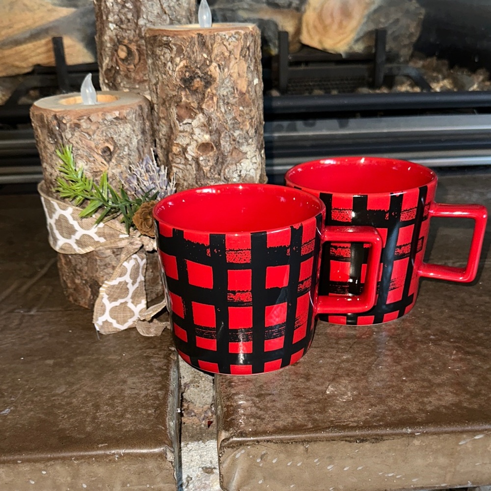Starbucks Festive Red and Black Mugs 🔥
